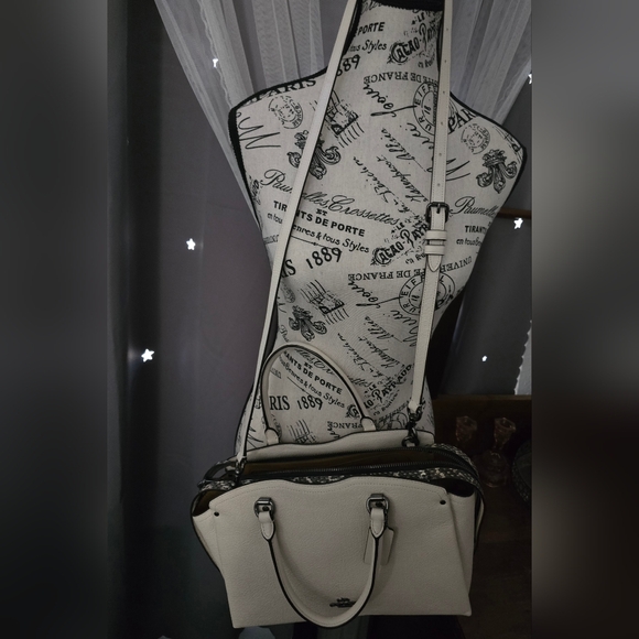 Coach Drew Satchel Grain Leather and Genuine Snakeskin Detail! Excellent!! - Picture 7 of 13